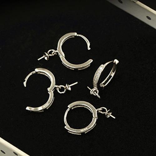 Composant de levier arrière de boucle d'oreille  en argent pur , Argent sterling 925, DIY & pavé de micro zircon Vendu par paire