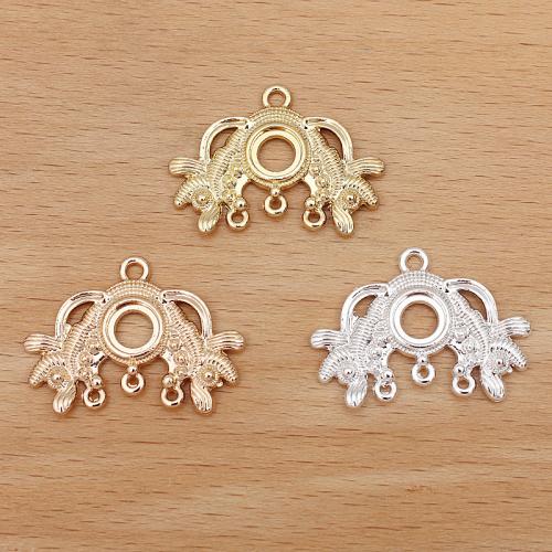 Zinc Alloy Charm Connector, plated, DIY & 1/3 loop & hollow 