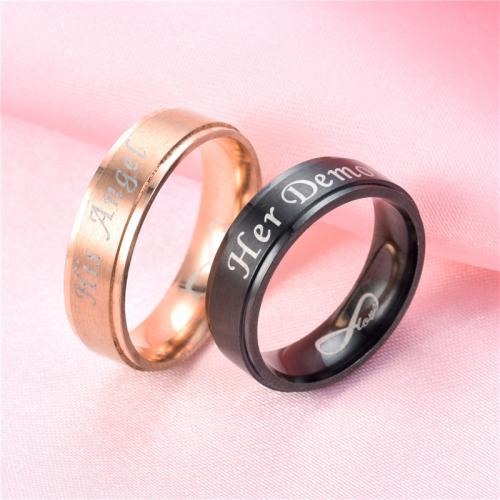 Titanium Steel Finger Ring, plated, fashion jewelry 