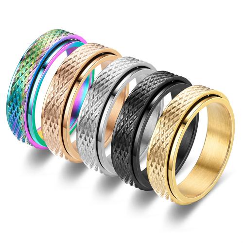 Titanium Steel Finger Ring, plated, fashion jewelry 