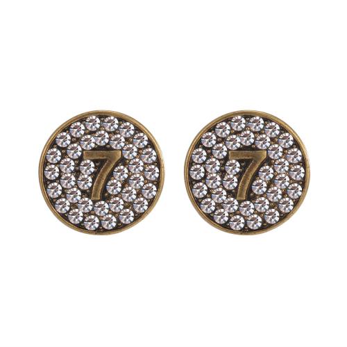 Cubic Zirconia Micro Pave Brass Earring, plated, micro pave cubic zirconia & for woman, golden 