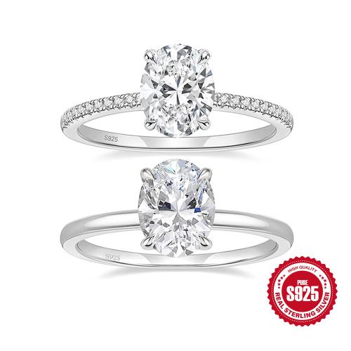 Argent sterling 925 bague, normes différentes pour le choix & styles différents pour le choix & pavé de micro zircon & pour femme .5-9, Vendu par PC