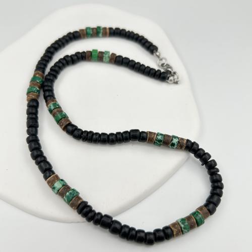 Gemstone Necklaces, Natural Stone, with 316 Stainless Steel, fashion jewelry & Unisex Approx 45 cm 