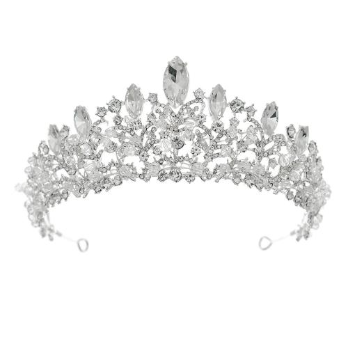 Tiaras nupciales, aleación de zinc, Joyería & para mujer & con diamantes de imitación, más colores para la opción, Vendido por UD