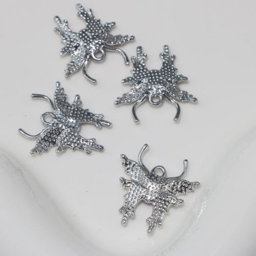 Zinc Alloy Rhinestone Pendants, Butterfly, plated, DIY & with rhinestone 