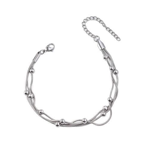 Titanium Steel Bracelet & Bangle, with 5cm extender chain, plated, Unisex cm 