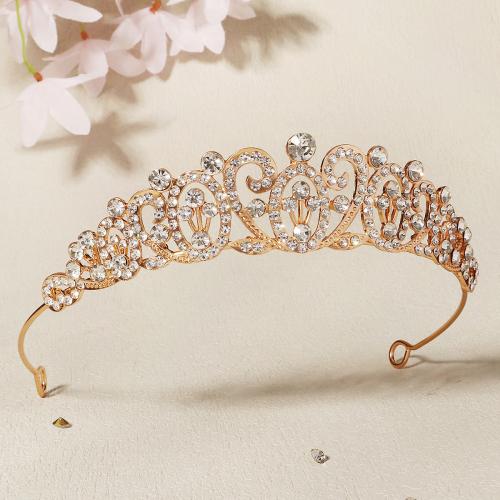 Tiaras nupciales, aleación de zinc, Joyería & para mujer & con diamantes de imitación, más colores para la opción, Vendido por UD