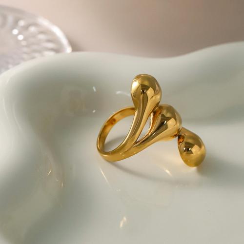 Edelstahl Fingerring, 304 Edelstahl, 18K vergoldet, Modeschmuck & für Frau, goldfarben, verkauft von PC