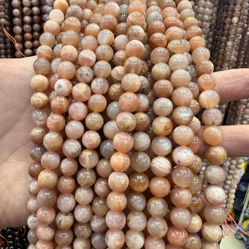 Sunstone Bead, Round, fashion jewelry & DIY Approx 38 cm 