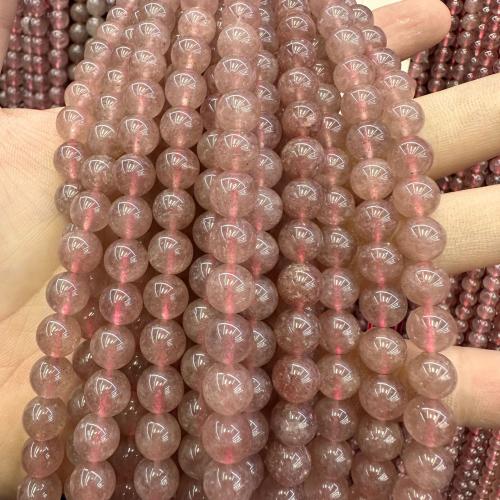 Mix Color Quartz Beads, Strawberry Quartz, Round, fashion jewelry & DIY Approx 38 cm 