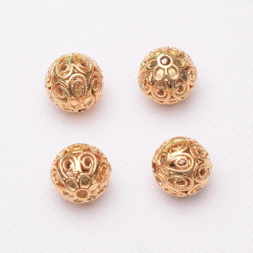 Brass Spacer Beads, gold color plated, DIY, 10mm Approx 1.5mm [