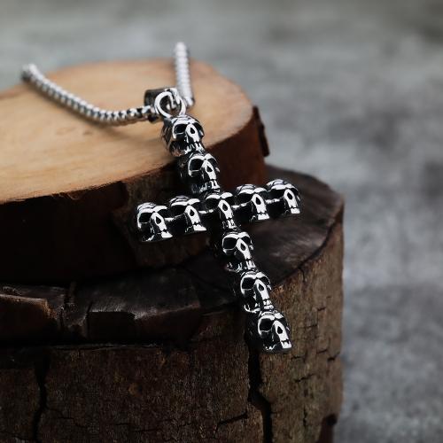 Stainless Steel Cross Pendants, 304 Stainless Steel, polished original color 