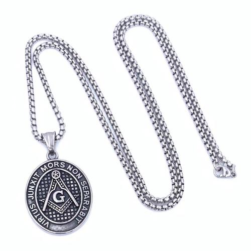 Edelstahl Schmuck Halskette, 304 Edelstahl, poliert, unterschiedliche Länge der Wahl & verschiedene Stile für Wahl & für den Menschen, 37x28mm, verkauft von PC