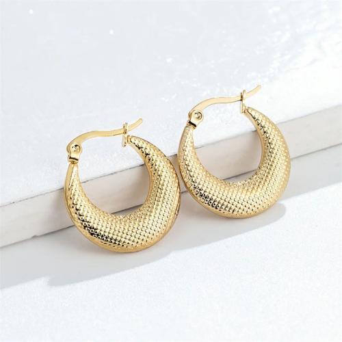 Boucle d'oreille en acier inoxydable Dangle, Acier inoxydable 304, bijoux de mode & styles différents pour le choix & pour femme, doré Vendu par paire