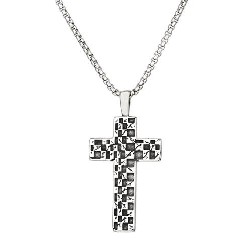 Stainless Steel Cross Pendants, 304 Stainless Steel, DIY, original color 