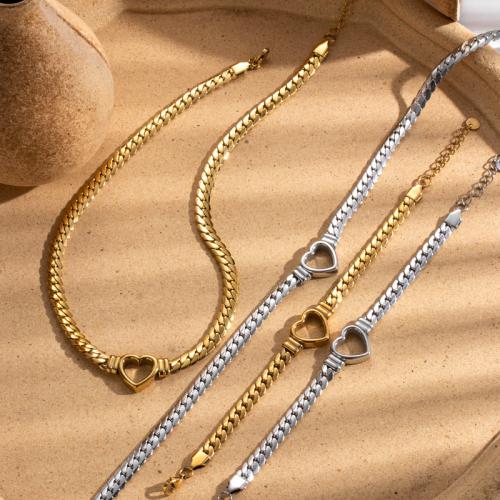 Titanium Steel Jewelry Set, Vacuum Ion Plating & for woman 