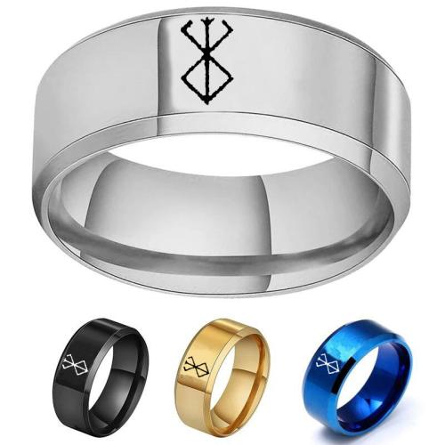 Titan Stahl Fingerring, Titanstahl, plattiert, unisex & verschiedene Größen vorhanden & verschiedene Muster für Wahl, keine, verkauft von PC