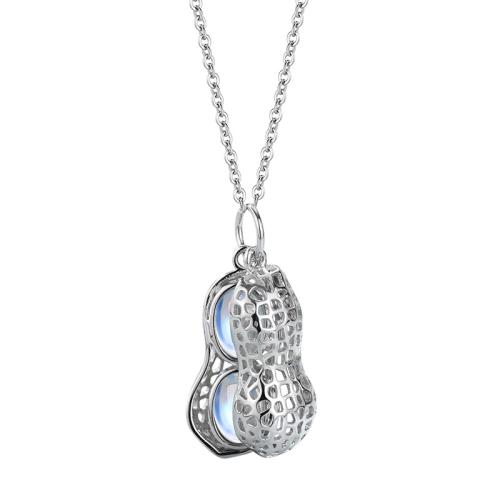 Collier de bijoux en argent , Argent sterling 925, avec Moonstone, archide, bijoux de mode & styles différents pour le choix & pour femme, plus de couleurs à choisir, Vendu par PC