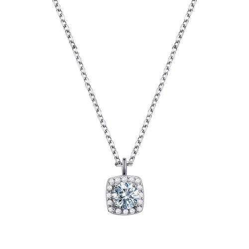 Collier de bijoux en argent , Argent sterling 925, avec Moissanite, bijoux de mode & pour femme, Vendu par PC