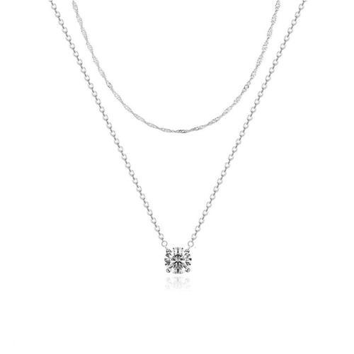 Collier en laiton cubique Zircon Micro Pave, Placage, pavé de micro zircon & pour femme, plus de couleurs à choisir, Vendu par PC