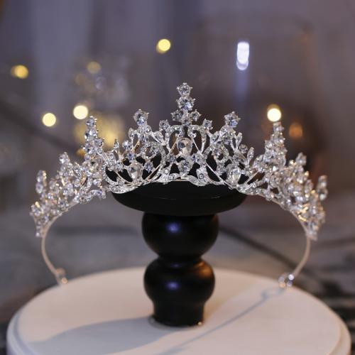 Bridal Tiaras, Zinc Alloy, fashion jewelry & for woman & with rhinestone diameter 140mm 