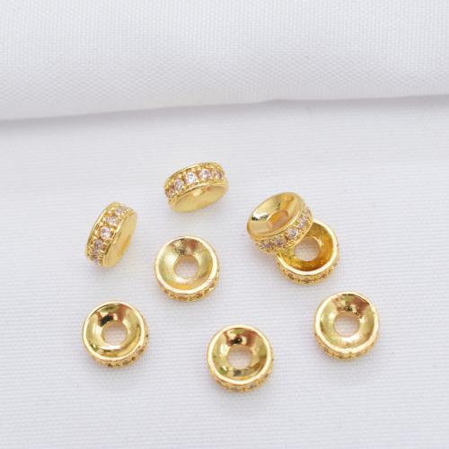 Brass Spacer Beads, plated, DIY & micro pave rhinestone [