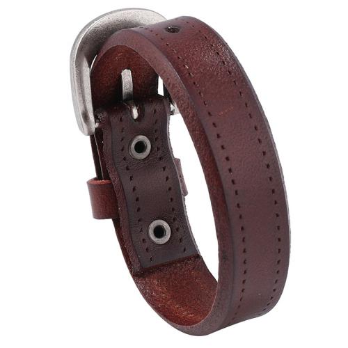 PU Leather Cord Bracelets, with Iron, vintage & for man 19mm cm 