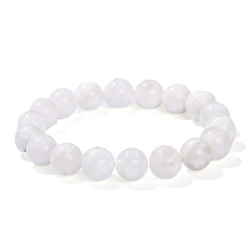 Phantom Quartz Bracelet, Round, handmade & for woman, white Approx 7-9 Inch 