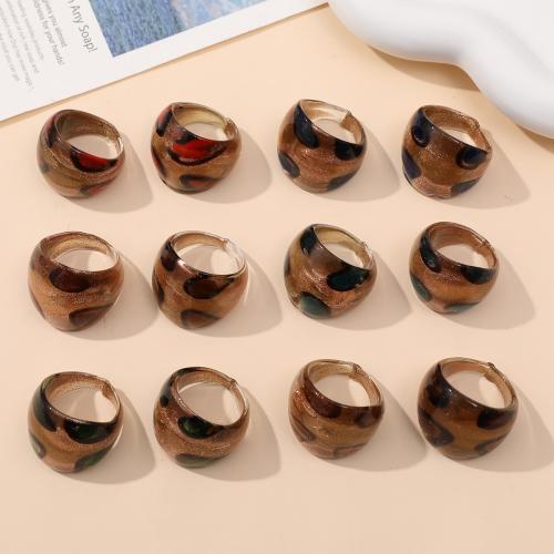 Lampwork Fingerring, Modeschmuck & unisex, keine, 25mm, Innendurchmesser:ca. 18mm, 12PCs/Box, verkauft von Box[