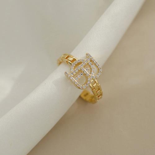 Cubic Zirconia Micro Pave Brass Finger Ring, fashion jewelry & micro pave cubic zirconia & for woman, US Ring 