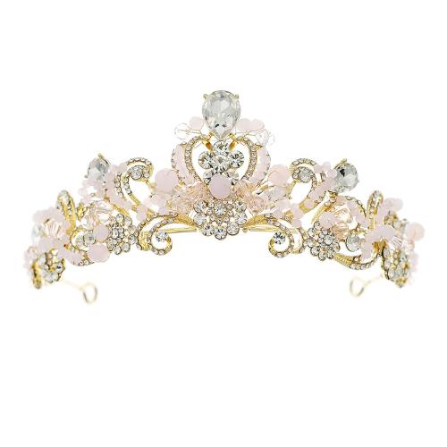 Bridal Tiaras, Zinc Alloy, with Crystal, fashion jewelry & for woman & with rhinestone 