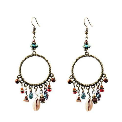 Glass Seed Beads Earring, Zinc Alloy, with Seedbead, handmade, fashion jewelry & for woman, 70mm 