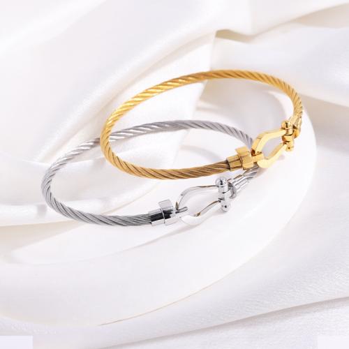 Stainless Steel Bangle, 304 Stainless Steel, plated, for woman [