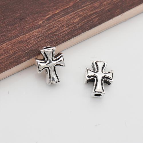 Sterling Silver Spacer Beads, 925 Sterling Silver, Cross, DIY Approx 1.6mm 