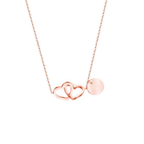 Stainless Steel Jewelry Necklace, 304 Stainless Steel, with 5cm extender chain, Heart, Vacuum Ion Plating, fashion jewelry & for woman cm [