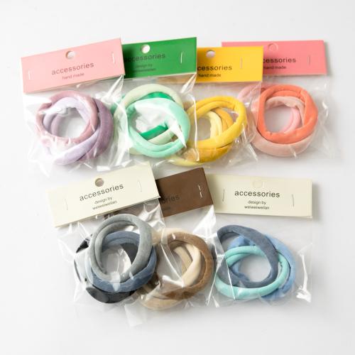 Elastisches Haar-Band, Stoff, stricken, für Frau, keine, 45mm, 3PCs/Tasche, verkauft von Tasche[