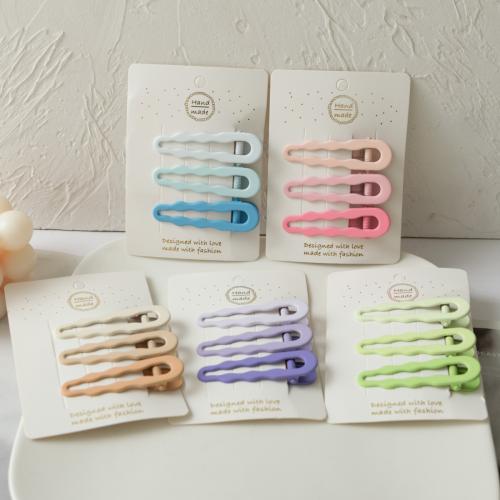 Clips de pico, aleación de zinc, barniz de secado al horno, para mujer & hueco, más colores para la opción, 60mm, 3PCs/Grupo, Vendido por Grupo