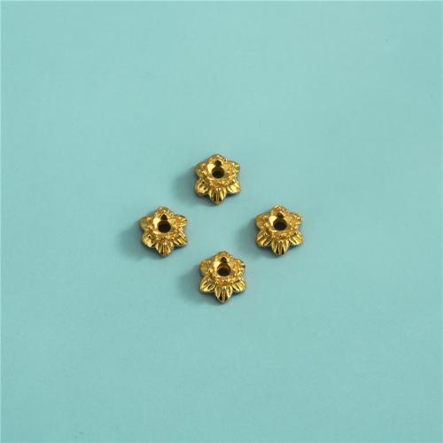 スターリングシルバー ビーズ キャップ, 92.5％純度シルバー, 花びら, DIY, 金色 穴:約 1.8mm, 売り手 パソコン[