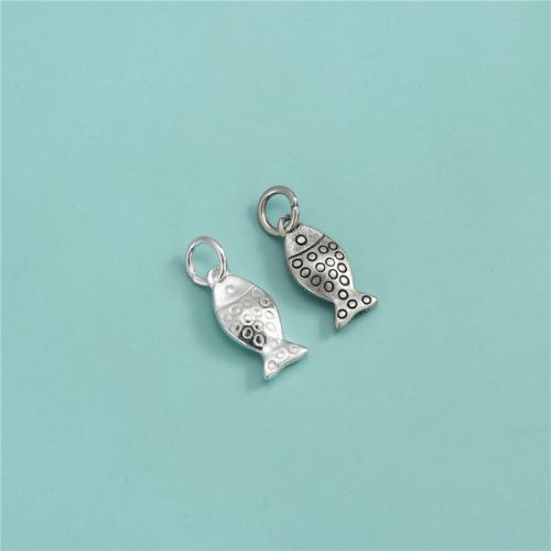 Pendentifs animaux en argent, argent sterling 925, poisson, DIY, plus de couleurs à choisir Vendu par PC