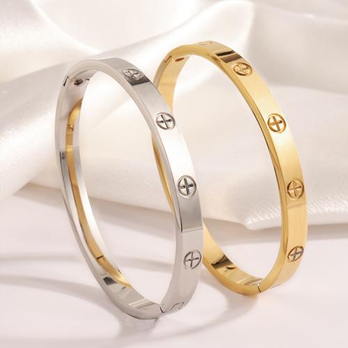 Stainless Steel Bangle, 304 Stainless Steel, plated, for woman 