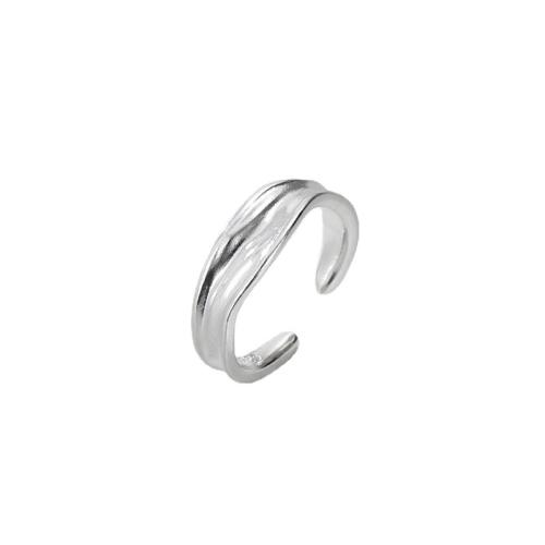 Argent sterling 925 Cuff Bague, Style coréen & pour femme .5, Vendu par PC[