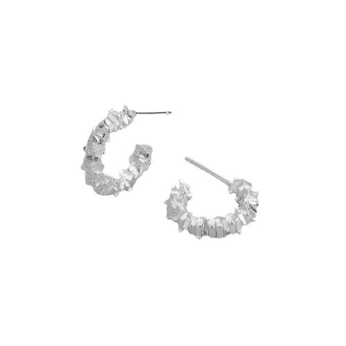 Argent sterling 925 boucle d oreille dormeuse, Style coréen & pour femme, argent Vendu par paire[