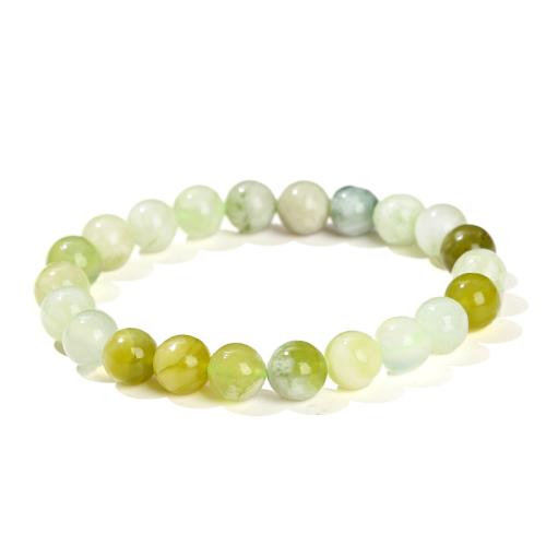 Jade de montaña nueva Pulsera, Esférico, hecho a mano, diverso tamaño para la opción & para mujer, longitud:aproximado 6.5-8 Inch, Vendido por UD