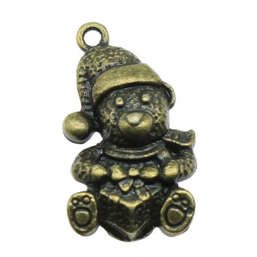 Zinc Alloy Animal Pendants, Bear, plated, vintage & fashion jewelry & DIY 