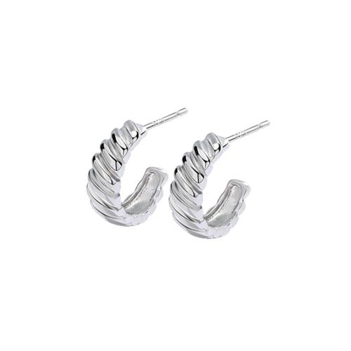 Sterling Silver Stud Earring, Argent sterling 925, bijoux de mode & pour femme Vendu par paire