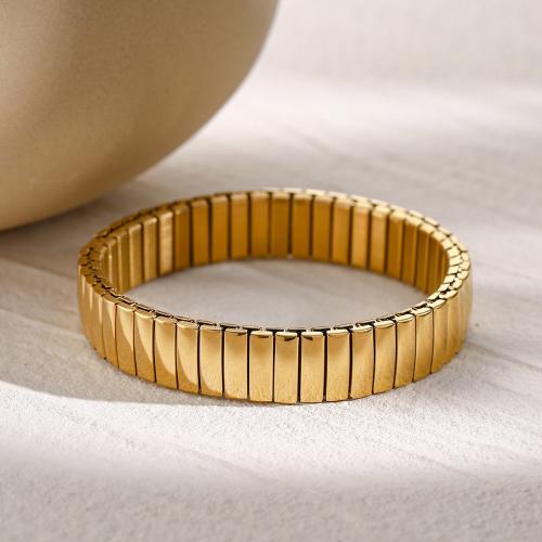 Stainless Steel Bangle, 304 Stainless Steel, Vacuum Ion Plating, fashion jewelry & for woman, golden, 12.2mm, Inner Approx 60mm 