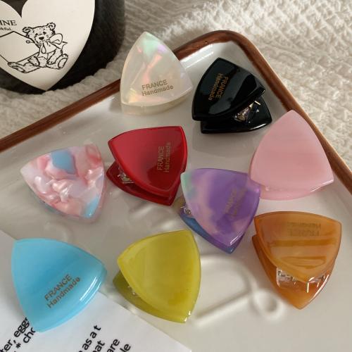 Hair Claw Clips, Acetate, Triangle, handmade, for woman 