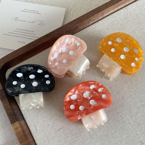 Hair Claw Clips, Acetate, mushroom, handmade, for woman 