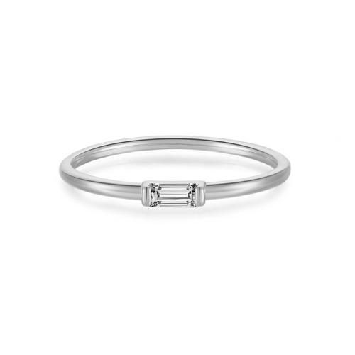 Anillo de dedo Zirconia Micro Pave Sterling Silver Cubic, plata de ley 925, chapado, diverso tamaño para la opción & micro arcilla de zirconia cúbica & para mujer, más colores para la opción, Vendido por UD[