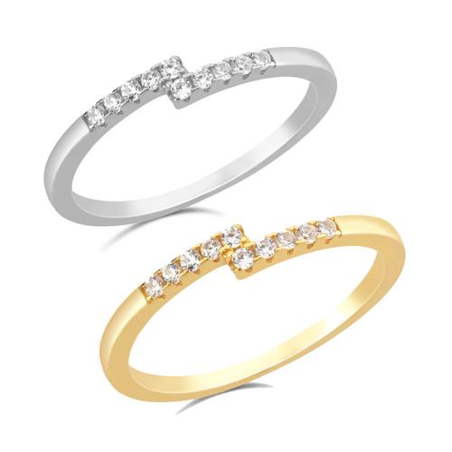 Befestigter Zirkonia Sterlingsilber Fingerring, 925 Sterling Silber, plattiert, verschiedene Größen vorhanden & Micro pave Zirkonia & für Frau, keine, verkauft von PC[